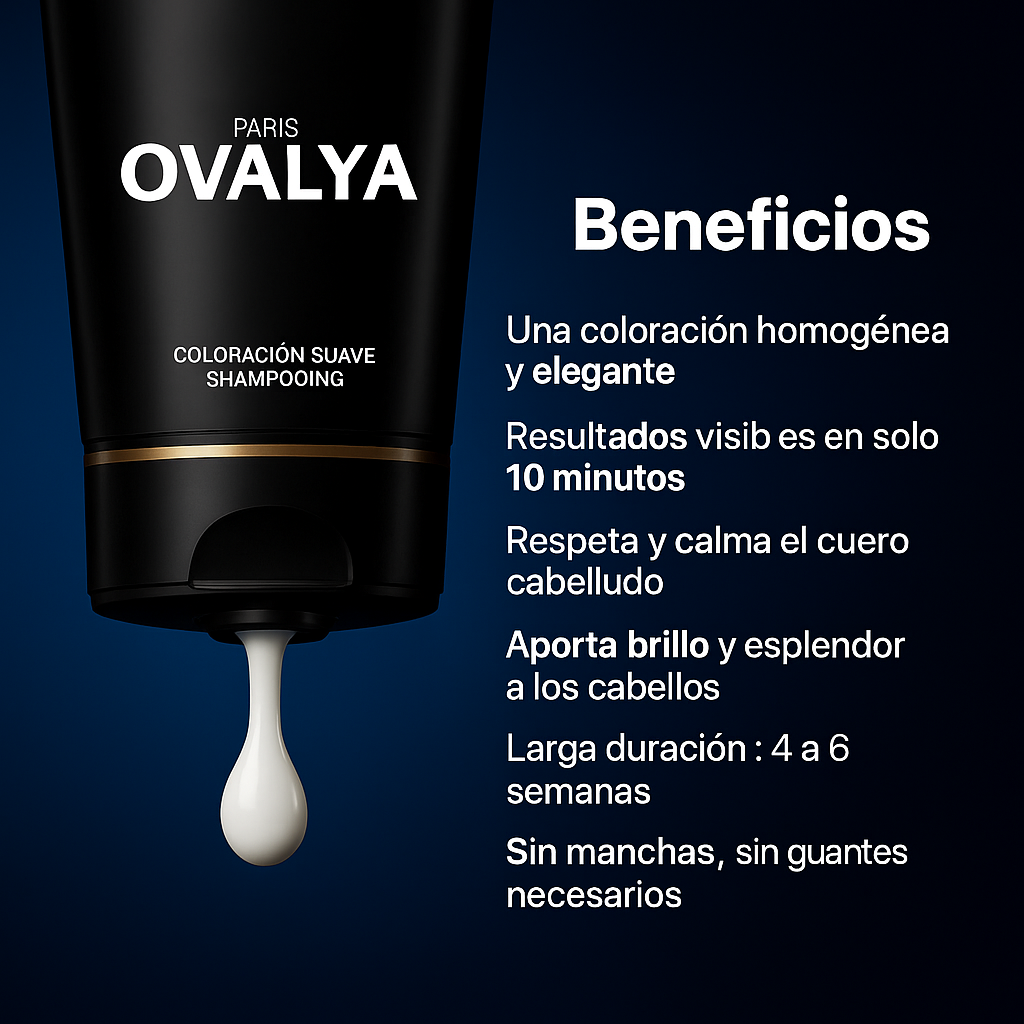 Champú colorante instantáneo