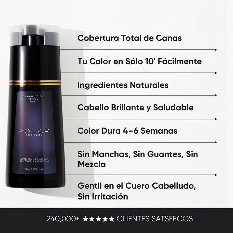 Champú colorante instantáneo