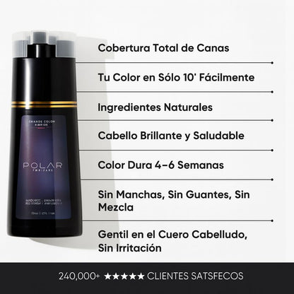 Champú colorante instantáneo