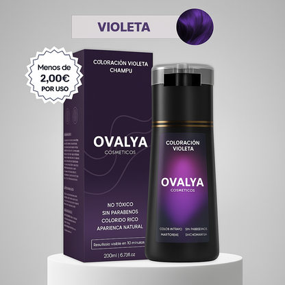 Champú colorante instantáneo