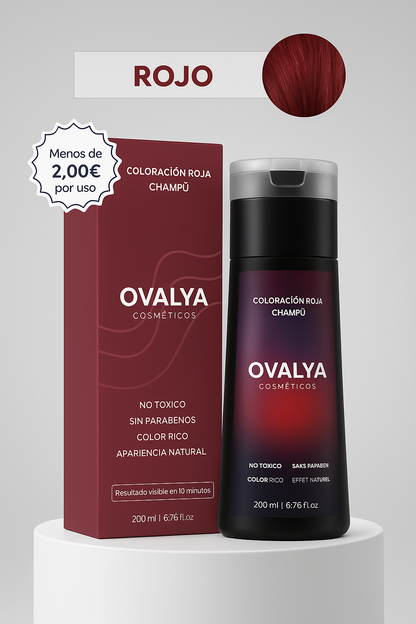 Champú colorante instantáneo