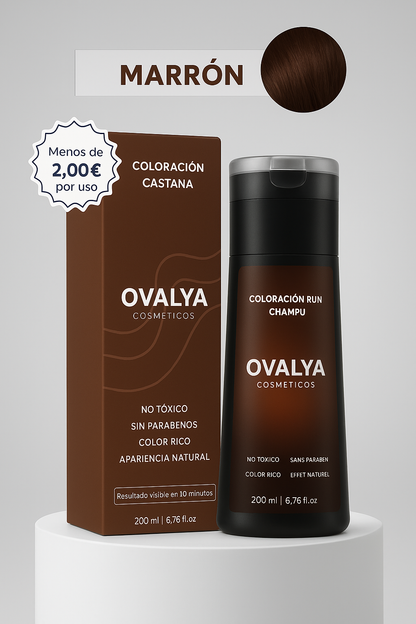 Champú colorante instantáneo